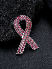 Women's breast cancer pink brooch