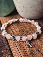 Breast Cancer Awareness Inspired Bead Bracelet