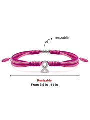 Women's breast cancer pink bracelet