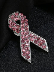Women's breast cancer pink brooch