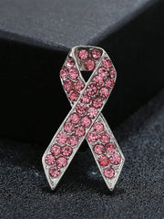 Women's breast cancer pink brooch