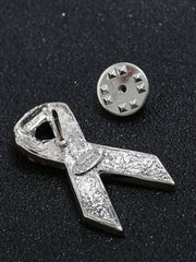 Women's breast cancer pink brooch