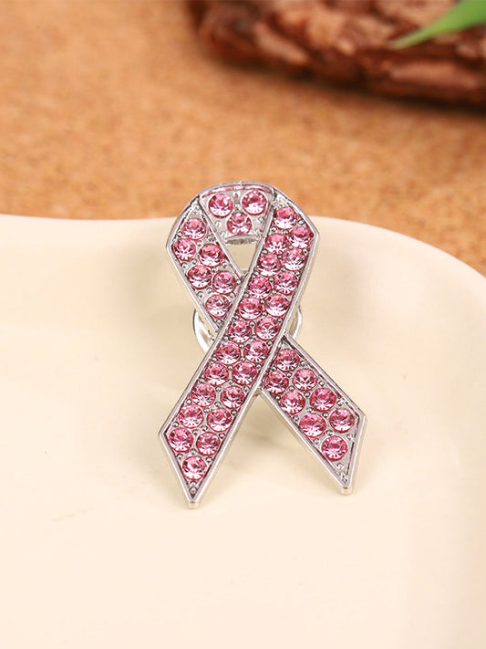 Women's Breast Cancer Pink Ribbon Brooch
