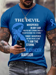 Men's Prostate Cancer Awareness Warrior Print T-Shirt