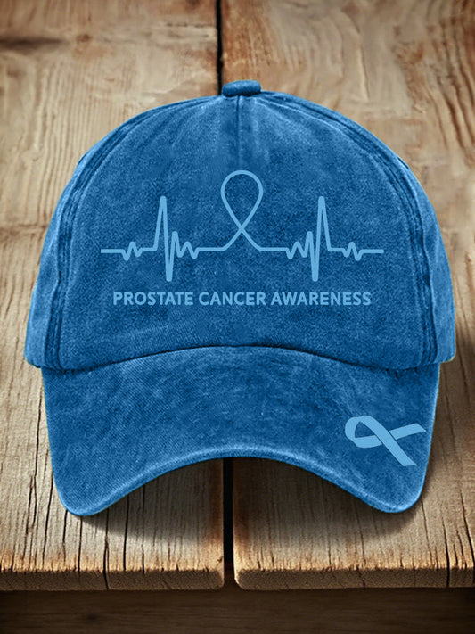 Unisex Prostate Cancer Awareness Print Washed Hat