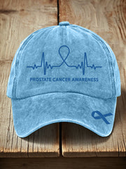 Unisex Prostate Cancer Awareness Print Washed Hat