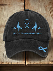 Unisex Prostate Cancer Awareness Print Washed Hat