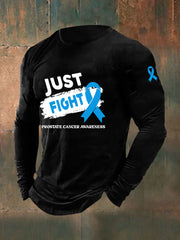 Men's Prostate Cancer Awareness Print Casual T-Shirt