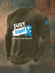Men's Prostate Cancer Awareness Print Casual T-Shirt