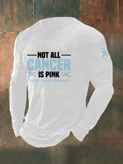 Men's Prostate Cancer Awareness Print Casual T-Shirt