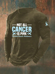 Men's Prostate Cancer Awareness Print Casual T-Shirt