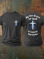 Men's Prostate Cancer Awareness Print Casual T-Shirt