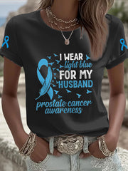 Women's Prostate Cancer Awareness Wife T-Shirt