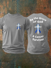 Men's Prostate Cancer Awareness Print Casual T-Shirt