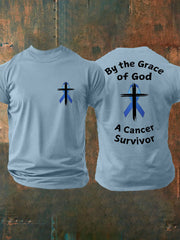 Men's Prostate Cancer Awareness Print Casual T-Shirt