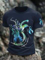 Men's Ribbon Prostate Cancer Hummingbird T-Shirts