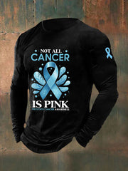 Men's Prostate Cancer Awareness Print Casual T-Shirt