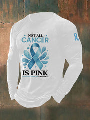 Men's Prostate Cancer Awareness Print Casual T-Shirt