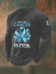 Men's Prostate Cancer Awareness Print Casual T-Shirt