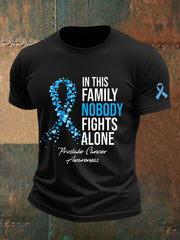 Men's Prostate Cancer Awareness Print Casual T-Shirt