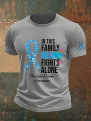 Men's Prostate Cancer Awareness Print Casual T-Shirt