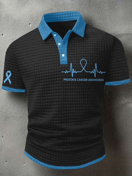 Men's Prostate Cancer Awareness Print Waffle Top