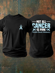 Men's Prostate Cancer Awareness Print Casual T-Shirt