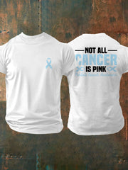 Men's Prostate Cancer Awareness Print Casual T-Shirt