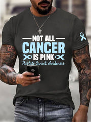 Men's Prostate Cancer Awareness Print Casual T-Shirt