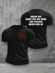 Men's Rudi Johnson Tribute Memorial Football Print short sleeves t-shirt