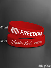 Unisex Freedom Is Not Free This is the Turning Point R.I.P Charlie Kirk Print Braided Rope Bracelet Wristband