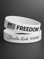 Unisex Freedom Is Not Free This is the Turning Point R.I.P Charlie Kirk Print Braided Rope Bracelet Wristband
