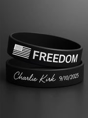 Unisex Freedom Is Not Free This is the Turning Point R.I.P Charlie Kirk Print Braided Rope Bracelet Wristband