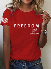 Women's Freedom Is Not Free R.I.P Charlie Kirk Short Sleeve T-shirt