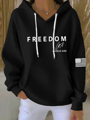 Women's Freedom Is Not Free R.I.P Charlie Kirk Long Sleeve Hoodie