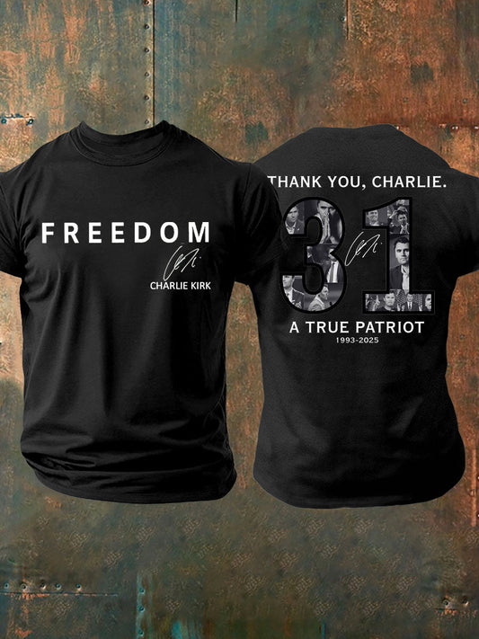Men's Thank You Charlie 31 True Patriot Printed T-Shirt