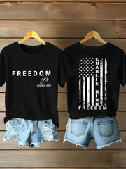 Women's Freedom Is Not Free This is the Turning Point R.I.P Charlie Kirk Print Short Sleeve T-Shirt