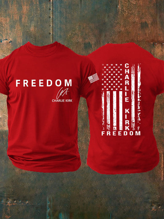 Men's Freedom Is Not Free R.I.P Charlie Kirk Short Sleeve T-shirt
