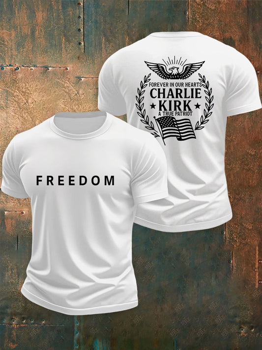 Men's Freedom Is Not Free R.I.P Charlie Kirk Short Sleeve T-shirt