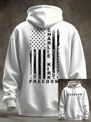 Men's Freedom Is Not Free R.I.P Charlie Kirk Oversized Drop-Shoulder Hoodie with Pockets