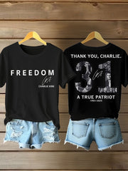 Women's Thank You Charlie 31 True Patriot Printed T-shirt