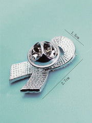 Women's breast cancer pink ribbon brooches