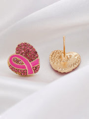 Women's Breast Cancer Awareness Pink Ribbon Earrings