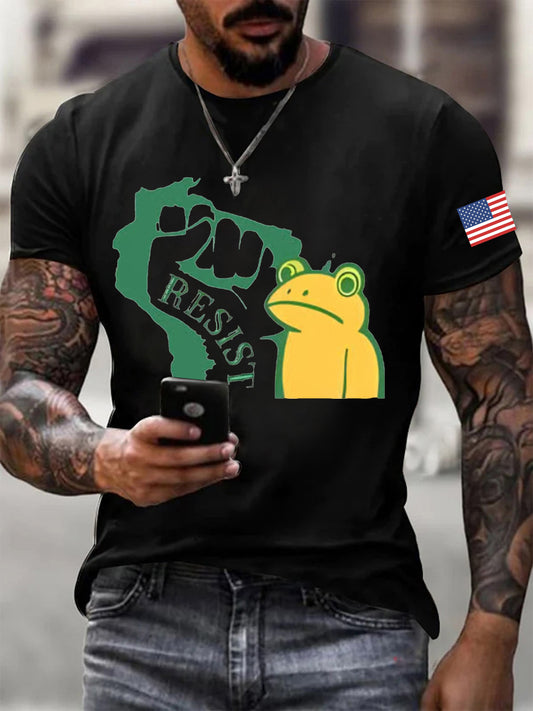 Men's Resist Frog Printed T-shirt