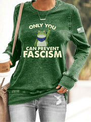 Women's Resist Frog Print Sweatshirt