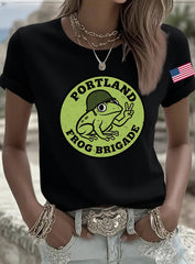 Women's Portland Frog Brigade Printed T-Shirt