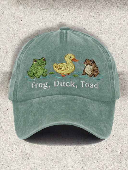 Unisex Resort FDT Polish Frog Print Cap
