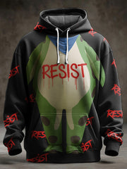 Men's Oversized Drop-Shoulder Hoodie with Pockets