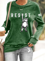 Women's Resist Frog Print Sweatshirt