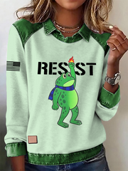 Women's Portland Frog Resist Printed Long Sleeve Shirt